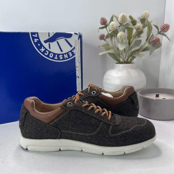 Birkenstock Cincinnati Felt Wool Lace up Shoes Espresso Women 7/Men 5/EU 38 NWB - Picture 7 of 10